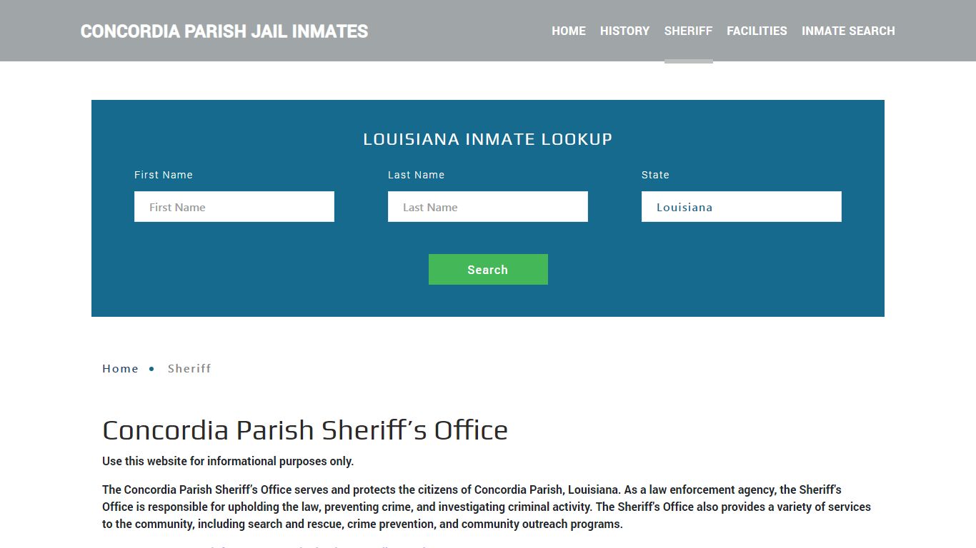 Concordia Parish Sheriff, LA Arrest Warrant Lookup